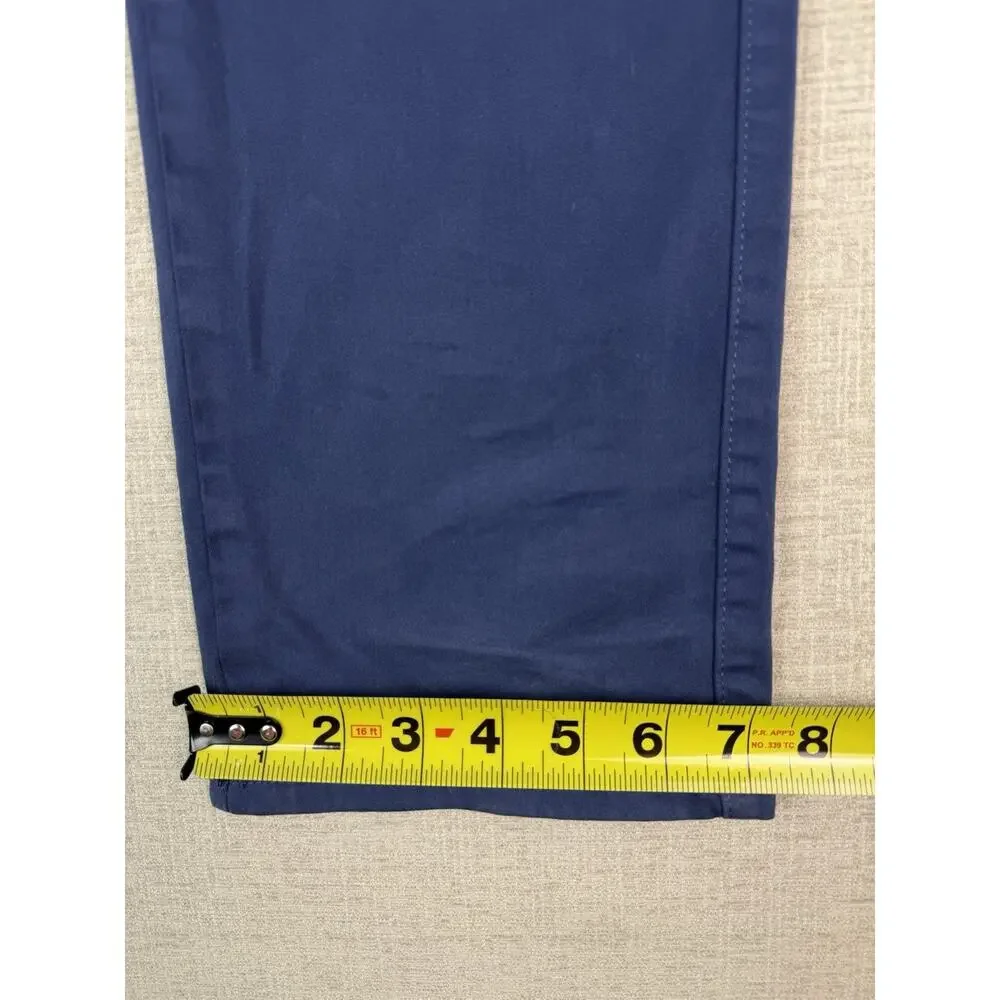 Peter Millar Mens Pants 36x34 Blue Stretch Cotton 5 Pocket Casual Golf
